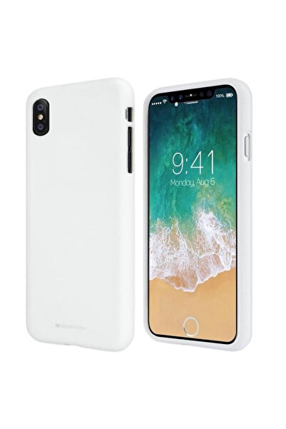 Mercury Husă albă moale anti-alunecare pentru iPhone Xs Max