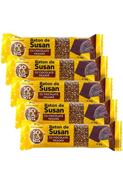 Solaris Plant Set 5x Batoane din seminte de susan cu ciocolata neagra, fara a...