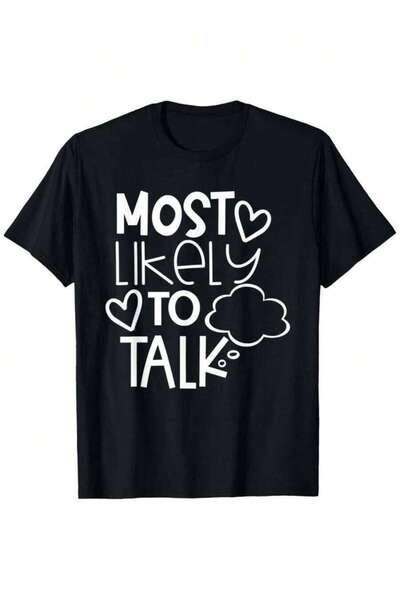 29CUN Most Likely To Talk Funny Student Talker Summer Casual T-Shirt, Fashion...