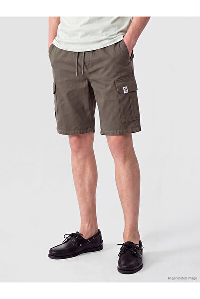 LC Waikiki Peak New Season Khaki Men's Gabardine Cargo Shorts