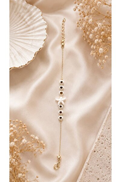Vipfoni Nazar Boncuk Detailed Seashell Bracelet M-1