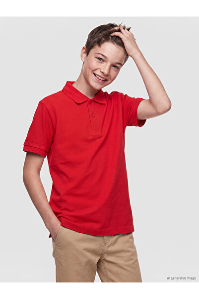 LC Waikiki Men's Pique T-Shirt with a Turn-Down Roba Collar for Style Enthusi...