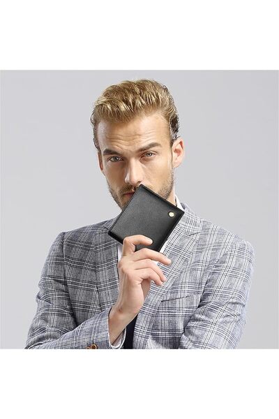 Laorentou Men's Wallets, Genuine Leather RFID Blocking Mens Bifold Wallets wi...