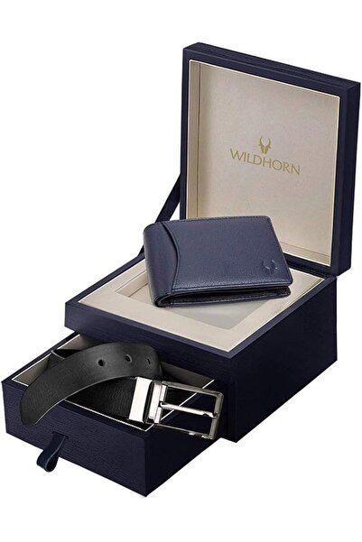 Wildhorn mens Leather Wallet Belt Combo Men's Wallet