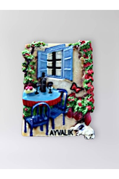 Mundy AYVALIK Polyester Kabartmalı Magnet 5 x 6,5 cm Dekoratif Hediyelik Buzd...