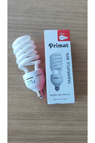 PRIMAT PR-012 75W (375W Eşdeğer) %80 Enerji Tasarruflu Yüksek Parlaklık Spira...