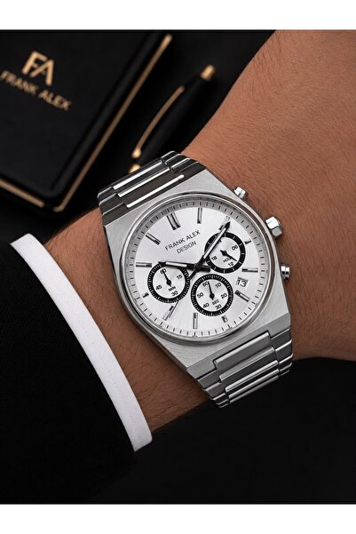 Frank Alex Dial Functions Active Premium Men's Wristwatch Steel Band 2 Years ...