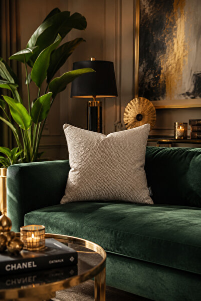 Fuly Consept Home Design غطاء وسادة مزخرف باللون البيج السادة من Fuly Consept...