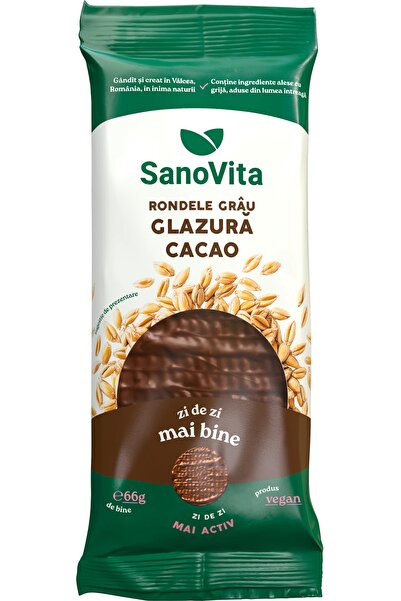 OEM Wheat rounds with cocoa glaze, 66 g
