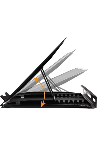 Amazon basics حامل كمبيوتر محمول مريح ومهوى، قابل للتعديل على 7 مستويات، مصنو...