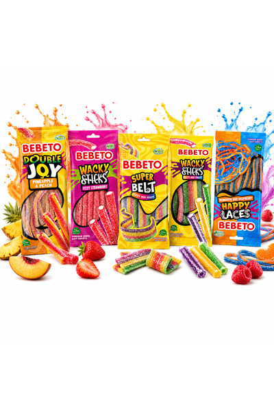 BEBETO Ekşi Şeker Çeşitleri 5’li Karışık Paket 75 gr
