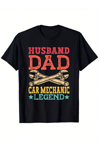 9TAY تي شيرت للزوج والآباء بتصميم "Legend Car Mechanic" - قميص كاجوال ومريح ل...
