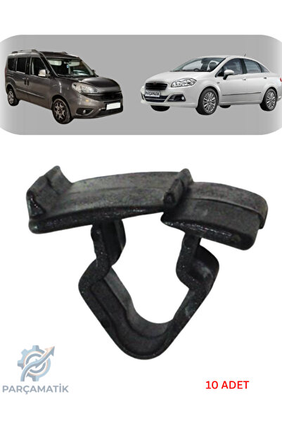 PARÇAMATİK Motor Kaput İzolatör Klipsi 10 Adet Fiat Doblo Fiorino Linea Kaput...