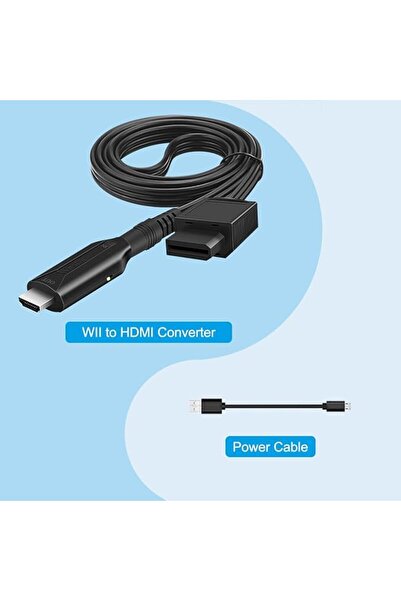 AXIYIBZI كابل محول من Wii إلى HDMI بطول 1 متر (3.2 قدم)، محول فيديو وصوت بدقة...