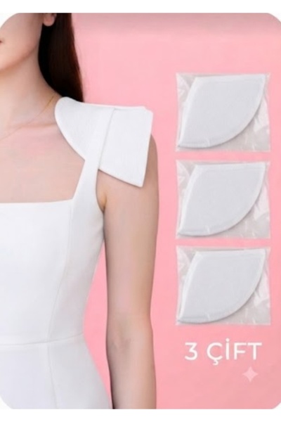 aseh shop 3 ζευγάρια λευκά μαξιλαράκια ώμου