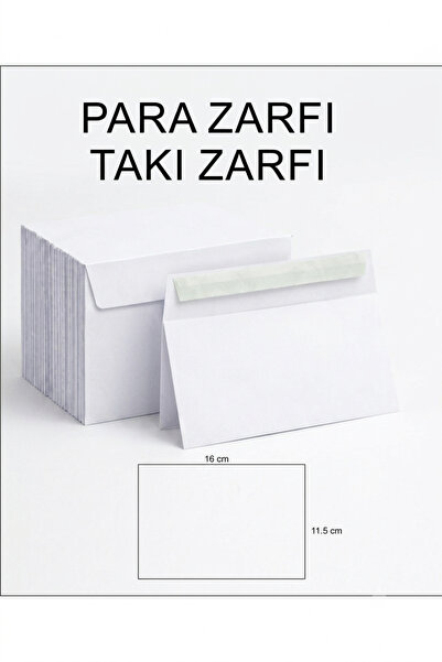 Zarfsan ZARF - TAKI ZARFI - PARA ZARFI-(100 ADET YAPIŞKANLI)