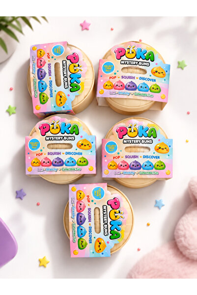 PUKA Gizemli Paket 1 Adet Sürpriz Renkli Simli Büyük boy Çin mantısı Squishy