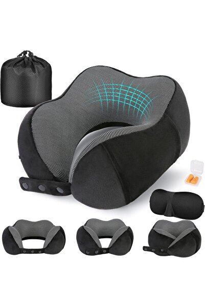 Cirorld Neck Pillow for Traveling, Travel Pillows for Airplanes, 100% Pure Me...