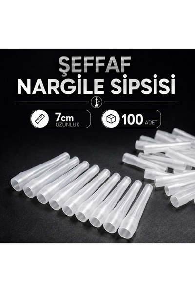 babylon shisha Nargile Sipsisi Şeffaf Yumuşak Plastik Beyaz Renk Nargile Ağız...