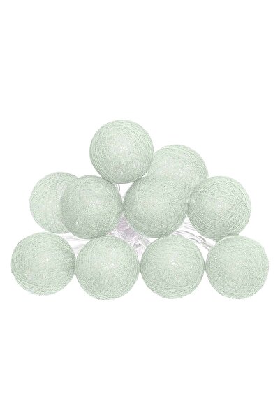Atmosphera Ghirlandă LED 10 globuri, cu baterii - Verde Celadon, L.165 cm