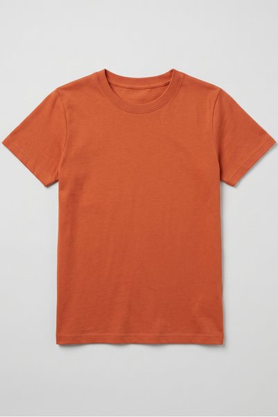 KİAGU Boy's T-Shirt Orange Short Sleeve T-Shirt Basic Anti-Sweat Flexible Fab...