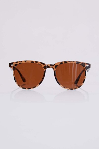 Fulla Moda Leopard Pattern Sunglasses with Metal Accessories