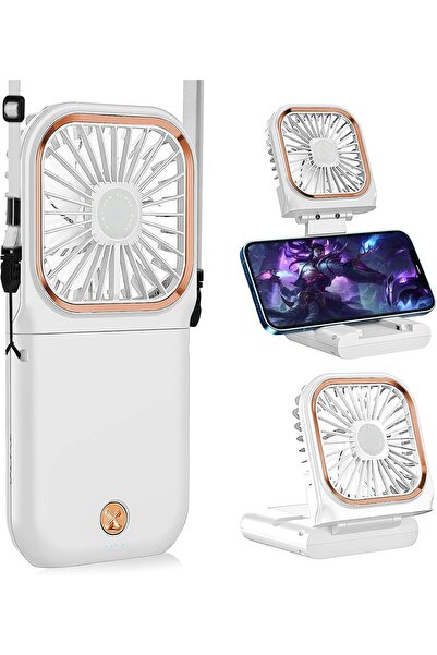 STARSTAR Portable neck fan, mini quiet handheld personal foldable USB recharg...