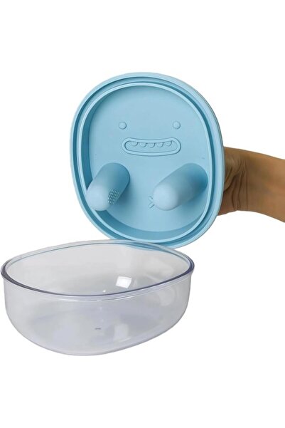 STARSTAR Snack box - 2-in-1 design - Keeps hands clean - Silicone lid with fi...