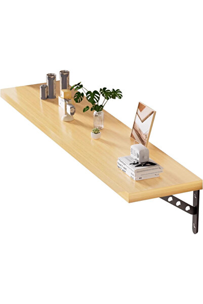Snooe Floating Wall Mounted Shelves with Bracket, Rustic Wooden Decorative Fl...