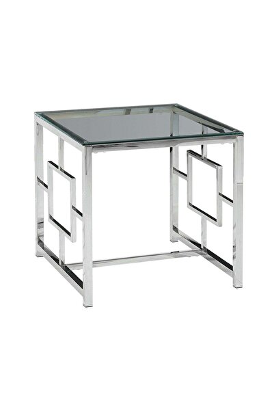 Sagebrook Home SILVER METAL/GLASS ACCENT TABLE