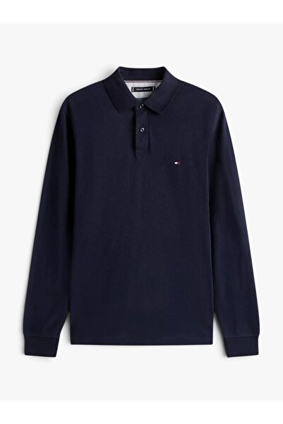 Tommy Hilfiger 1985 Regular Ls Polo Men's Blue T-Shirt - Mw0Mw20183