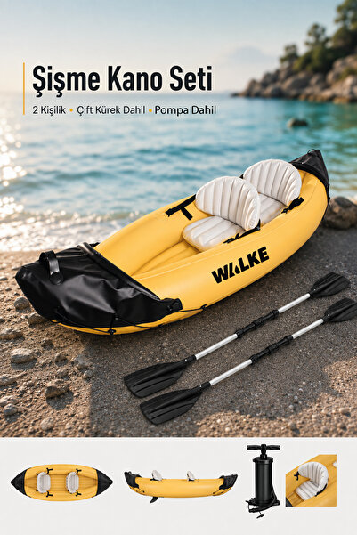 Walke Premium 2 Kişilik Pompa Kürek Dahil Şişme Kano 321 X 88 Cm 15101