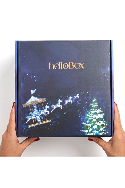 Hellobox Premium Lacivert Atlıkarınca Temalı Lüks Kurumsal Yılbaşı Hediye Kut...