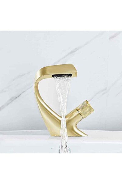 Generic Modern Design Gold Shinny Finish Waterfall Sink Mixer