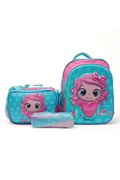 Generic School backpack for girls, 3-piece set