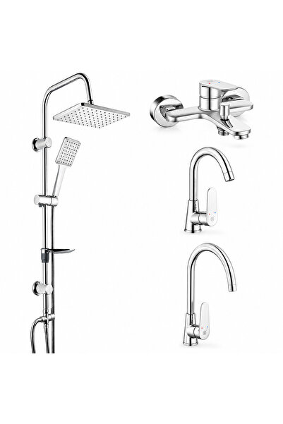 AR E.C.A Fast Bathroom Faucet + Swan Sink Faucet + Sink Faucet + Tema 53242 R...