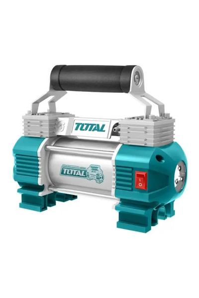 Total Tools ضاغط هواء ثنائي الأسطوانات للسيارة من توتال