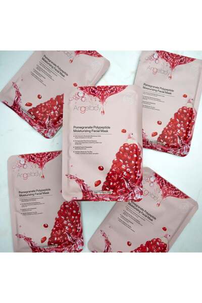 Angelbe 2 Pcs Pomegranate Moisturizing Facial Mask