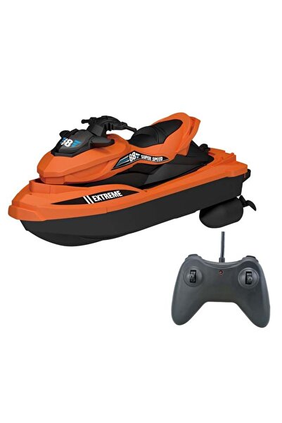 BAMI NETWORK Barca Jet Ski cu Telecomanda Negru Portocaliu Plastic Baieti