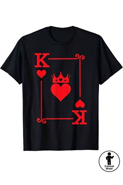 25W Men'S Retro Graphic T-Shirt| Short Sleeve Crew Neck Tee With King Print L...