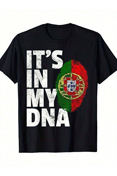 k222 Men'S And Women'S-Shirt Featuring Portuguese With Phrase 'It'S In My DNA' -
