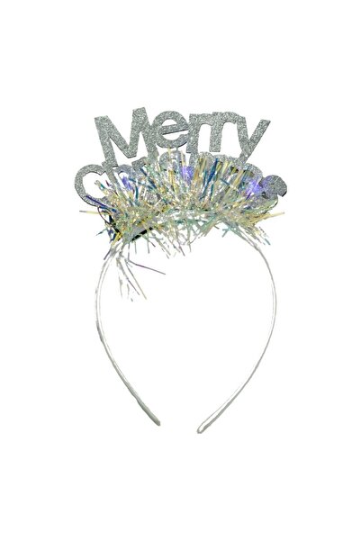 Rao Bentita/cerc Mery Cristmas, Culoare Gri Metalic cu Beteala, Marime Standard,
