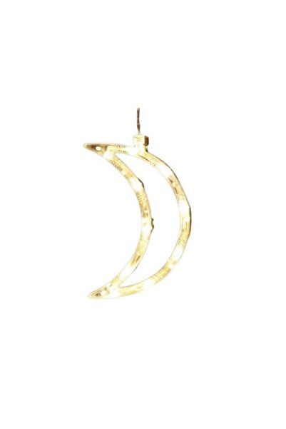 Rao Decoratiune de Craciun Luminoasa in Forma de Luna, 18.5x12 Cm, cu Ventuza...