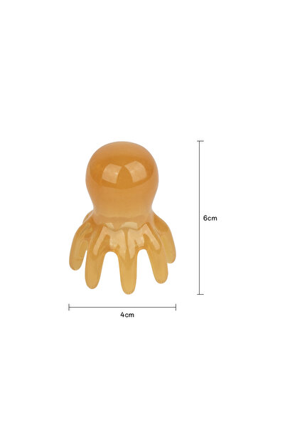 Choice1 Yellow 4x6cm Resin Octopus Massage Comb Head Meridian Scraping Scalp ...