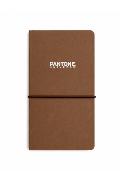 Pantone Karton Kapak Dikişli Kahverengi Not Defteri 38 Yaprak 8x17