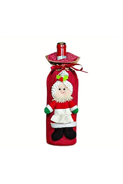 Rao Decoratiune pentru Sticla de Vin, Tema Craciun, Model Doamna Craciun, 14 ...