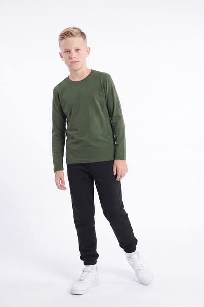 panios kids Erkek Çocuk 3'lü Süprem Bisiklet Yaka Uzun Kollu Basic Alt - Üst Takım