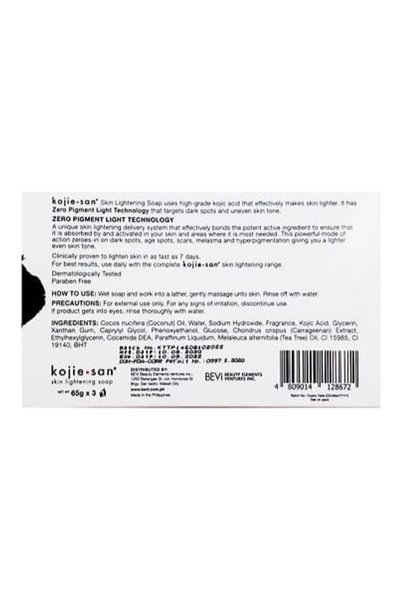 KOJIC ACID kojie.san Skin Lightening Soap 3x65grams