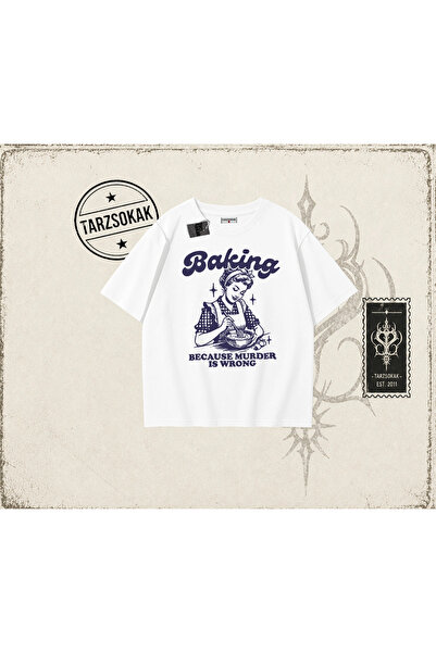 Tarzsokak Unisex velika majica za pečenje, unisex, bela