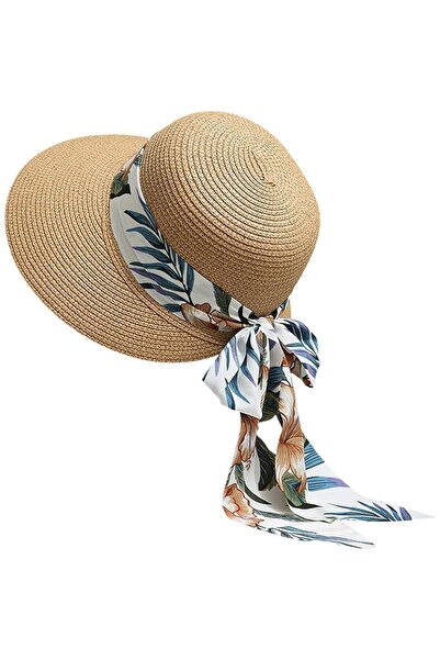 STARSTAR Women Wide-Brimmed Straw Sun Hat Beach Sun Hat UV Protection Decorat...